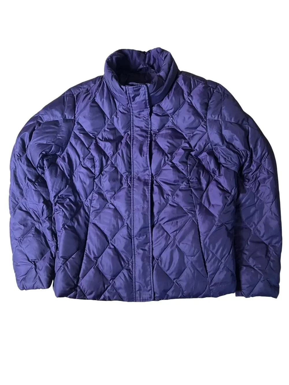 Eddie Bauer Jacket Womens XXL Purple Quilted Down Insulated Pockets Zip